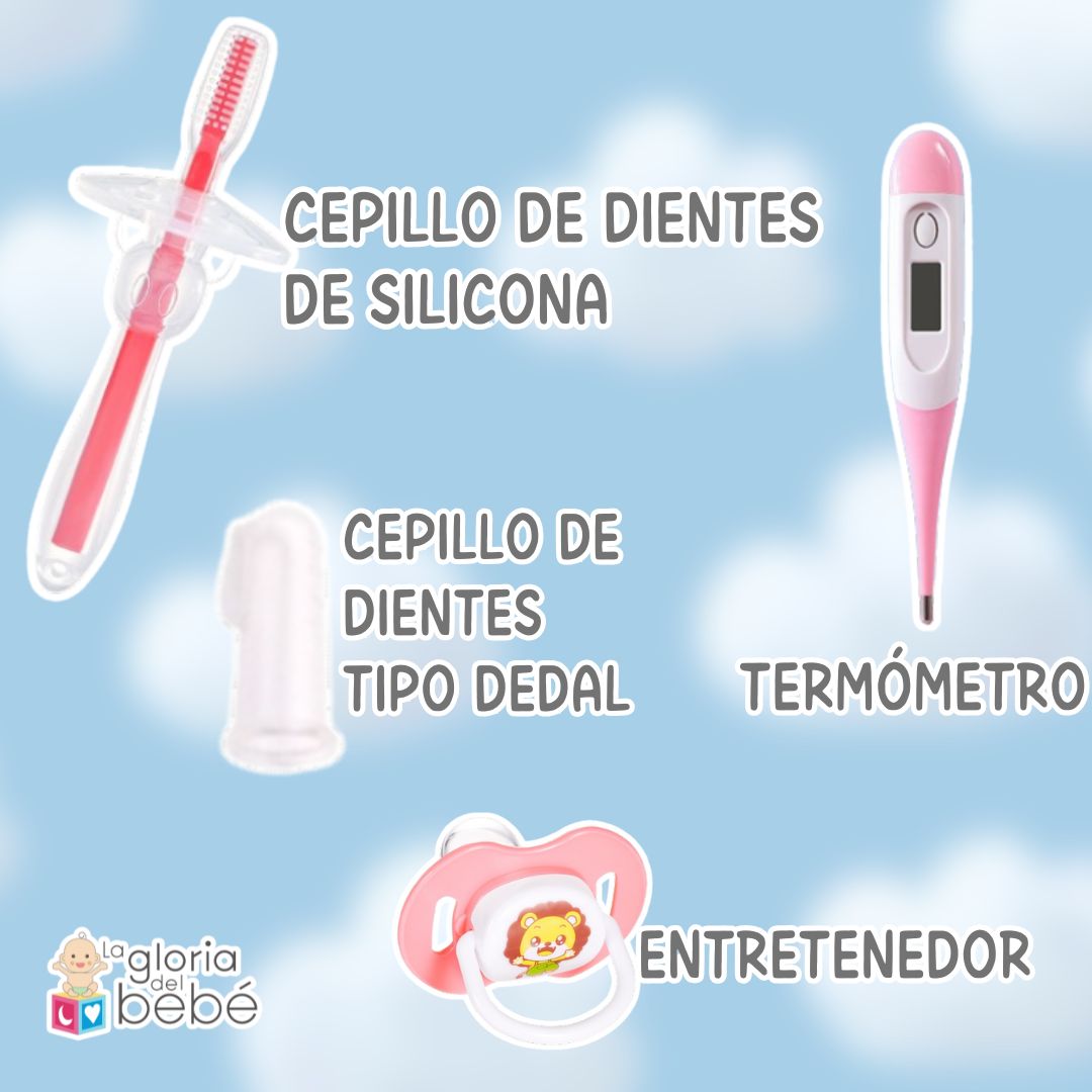 Kit de Aseo Premium para Bebé (15 Piezas) + Lima Eléctrica de Seguridad
