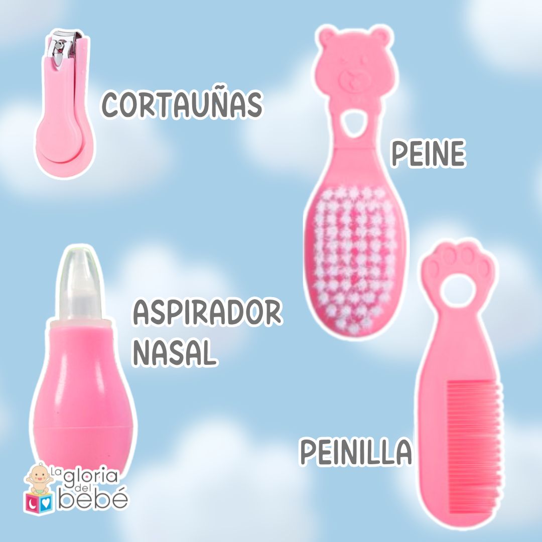 Kit de Aseo Premium para Bebé (15 Piezas) + Lima Eléctrica de Seguridad