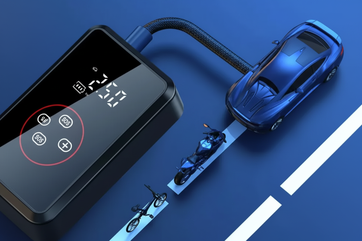 Mini Compresor 008 - Inflador Digital Portátil Multiusos