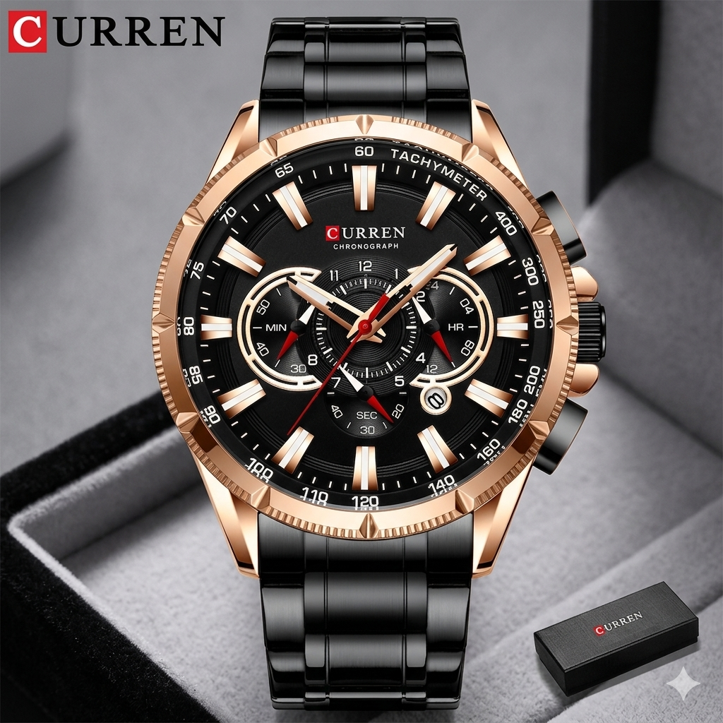 Reloj Curren 8363 Original - Cronógrafo de Lujo y Acero Inoxidable