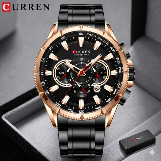 Reloj Curren 8363 Original - Cronógrafo de Lujo y Acero Inoxidable