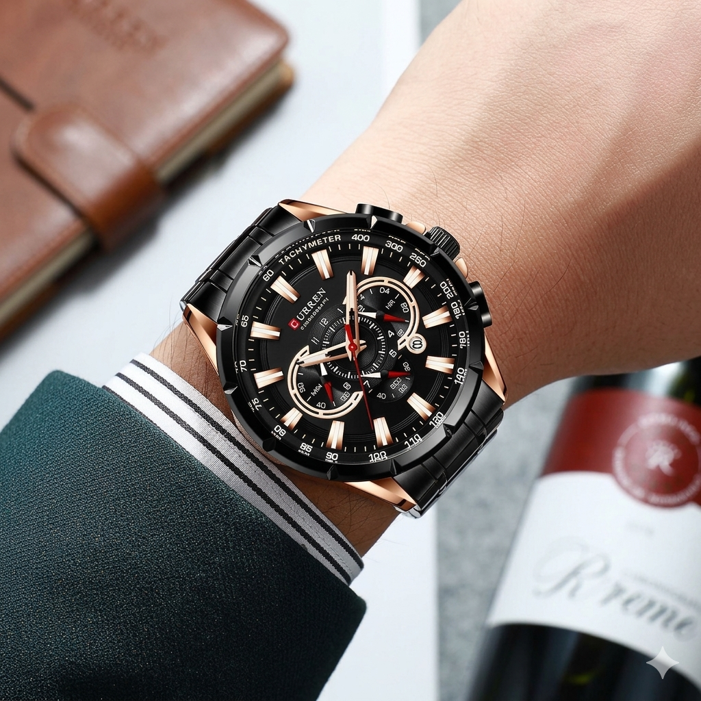 Reloj Curren 8363 Original - Cronógrafo de Lujo y Acero Inoxidable