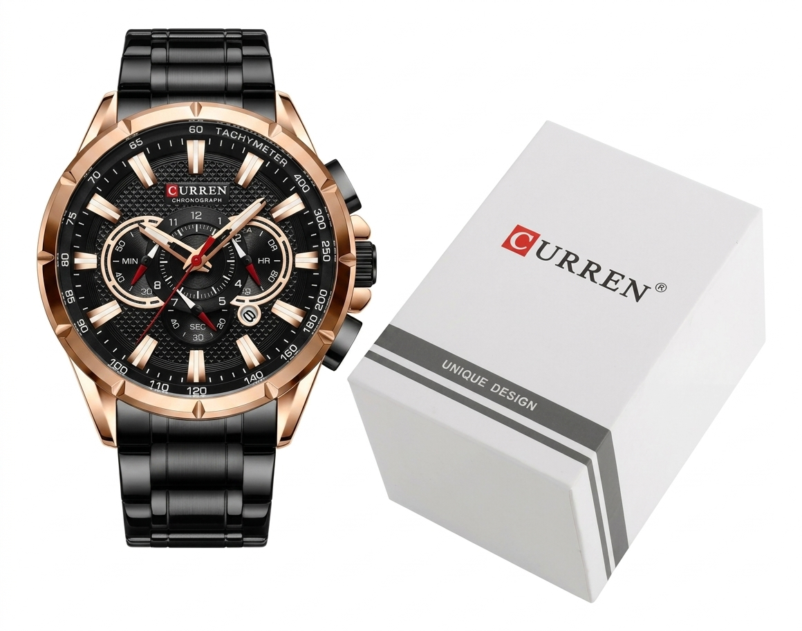 Reloj Curren 8363 Original - Cronógrafo de Lujo y Acero Inoxidable