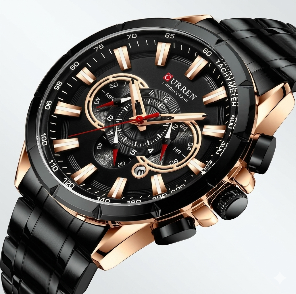 Reloj Curren 8363 Original - Cronógrafo de Lujo y Acero Inoxidable