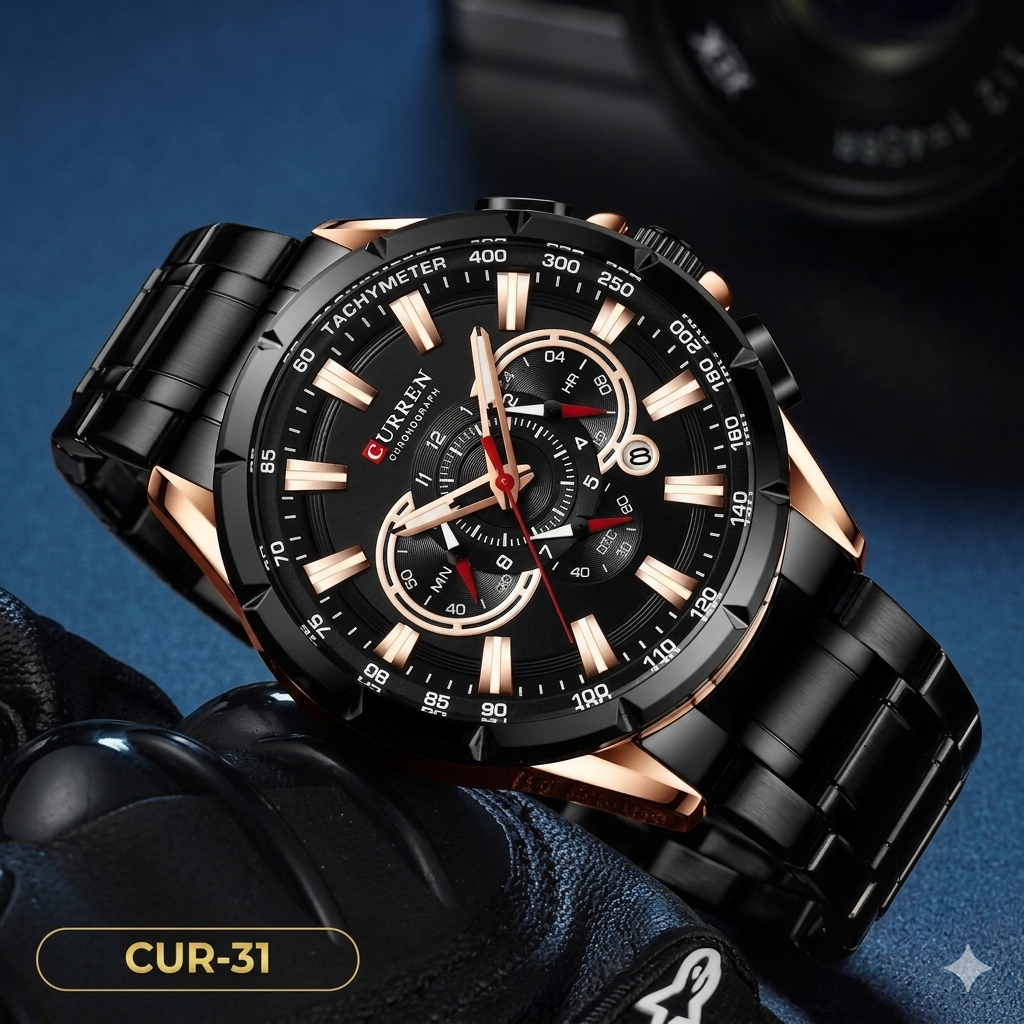 Reloj Curren 8363 Original - Cronógrafo de Lujo y Acero Inoxidable