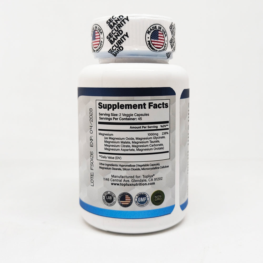 Magnesium Complex Original 1000MG – Fórmula Avanzada con 8 Tipos de Magnesio de Alta Absorción