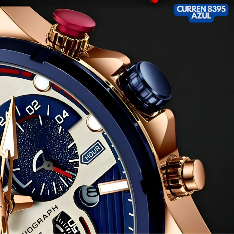 Reloj Curren M8395 Original | Azul  | Pulso en Acero Inoxidable