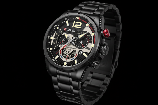 Reloj Curren M8395 Original | Negro Mate | Pulso en Acero Inoxidable