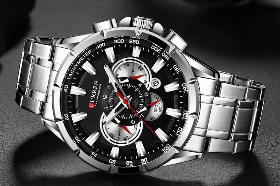 Reloj Curren® 8363 Plata Negro - El Clásico Deportivo e Imponente ⌚✨